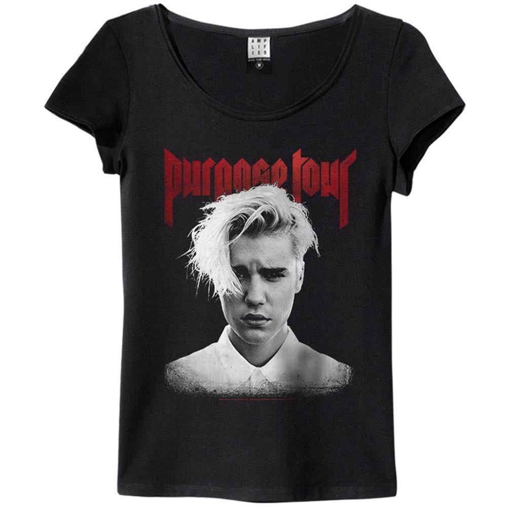 JUSTIN BIEBER ジャスティンビーバー - PURPOSE WORLD TOUR 2017 / Amplified( ブランド ) / レア / Tシャツ / レディース - PGS